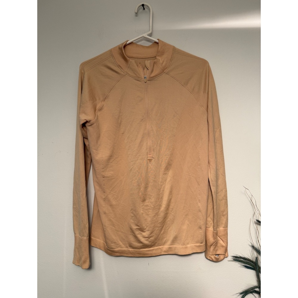 Lululemon For The Chill Of It 1/2 Zip Top Pullover Running Shirt Womens 12